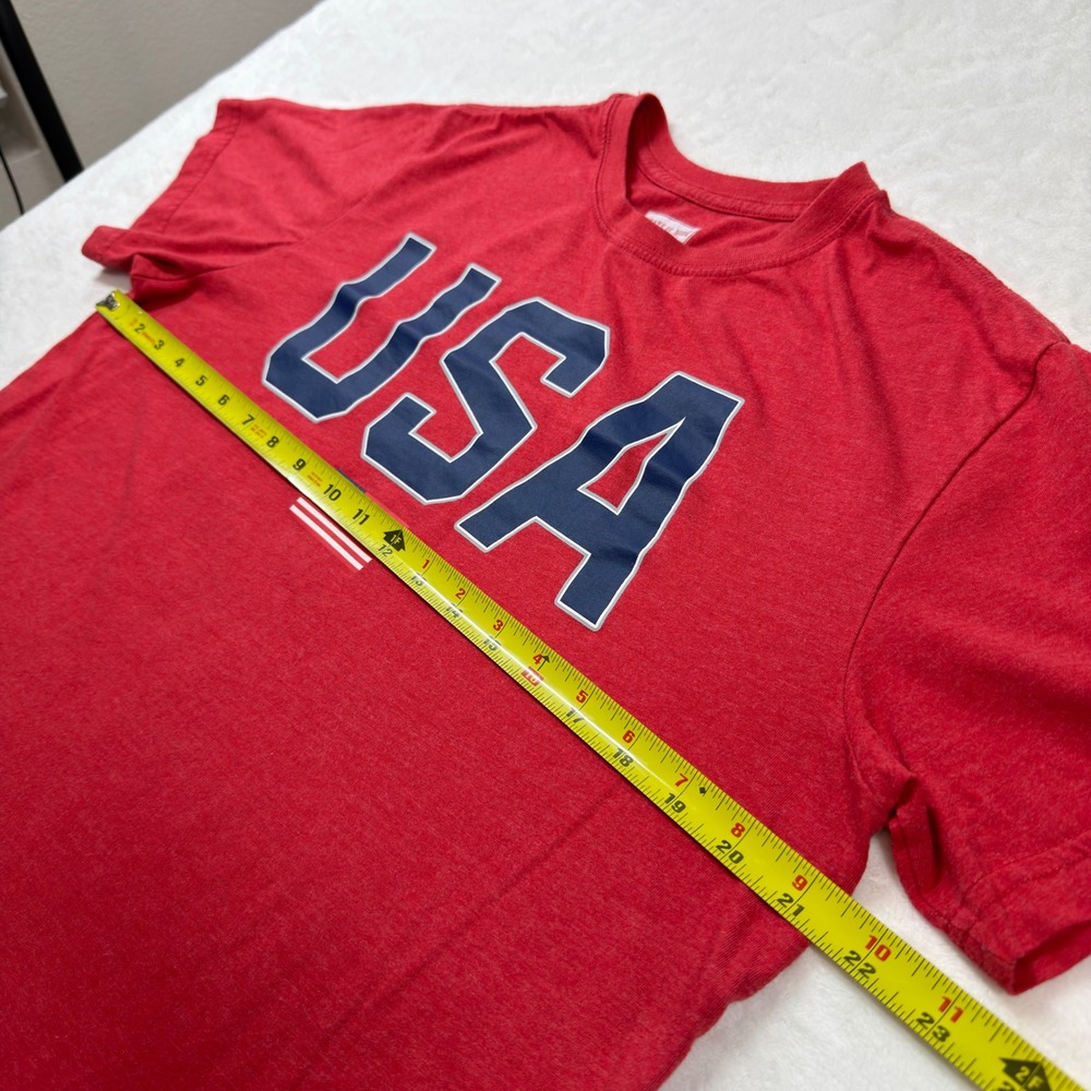 State of Mine USA Graphic T-Shirt Mens Large Red Good American Flag Cotton Blend - Picture 8 of 8